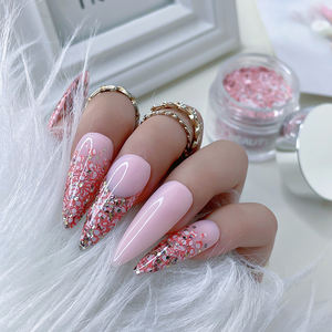 Vente en gros Meilleure qualité Poudre acrylique pour ongles <span class=keywords><strong>effet</strong></span> miroir brillant Jaune Noir Blanc avec vernis gel et vernis ordinaire - Product Image 4