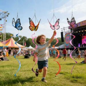 Nuovo Girandola a Striscia Rotante a Forma di Farfalla Arcobaleno per Decorazione da Giardino e Campeggio Primaverile - Product Image 4