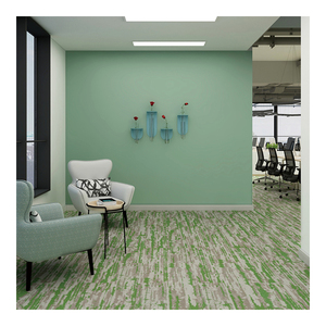 Bán Hot Trung Quốc nhà sản xuất văn phòng 25*100cm PP Thảm gạch giá thấp giá <span class=keywords><strong>PVC</strong></span> ủng hộ thương mại gạch thảm - Product Image 1