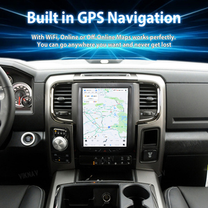 AOONAV Lecteur multimédia GPS de voiture <span class=keywords><strong>Android</strong></span> 9.1 à grand écran vertical pour Dodge RAM 1500 2014-2018 GPS de voiture Navi Navigation Radio Ste - Product Image 6