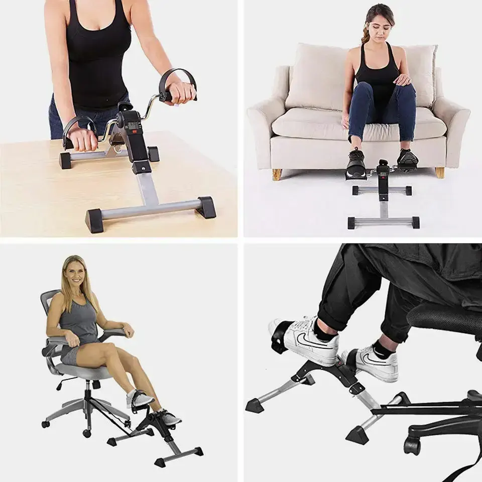 Ev Fitness ekipmanları Mini kapalı taşınabilir Pedal egzersiz bisikleti ev kullanımı Led Fitness ekipmanları vücut geliştirme egzersiz tekerleği bisiklet