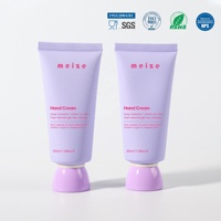 Tubes cosmétiques de luxe personnalisés avec rapports de matériaux, emballage de tubes pour lotion de soin, bouchon en plastique, tube de crème pour les mains au toucher doux