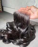 Наборы кудрявых волос Bouncy Curly Hair от одного донора с HD кружевными фронтальными закрытиями 2x6, 4x4, 5x5, 6x6, 7x7, 9x6, 13x4, 13x6, натуральные бирманские кудрявые волосы