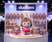 Porte-clés en peluche personnalisé avec personnage de fille de dessin animé, jouet en peluche doux pour souvenir, cadeau, OEM ODM