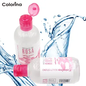 Colorina makeup remover liquido acqua di rose private label natura faccia labbra trucco degli occhi micellar acqua detergente