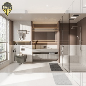 Décoration de toilette de style moderne, armoire de salle de bain étanche pour lavabo, personnalisation haut de gamme - Product Image 1