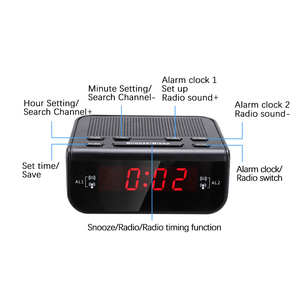 Orologio da tavolo con sveglia elettronica digitale da tavolo con radio FM multifunzionale a LED - Product Image 3