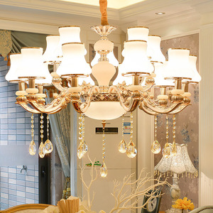 Đèn chùm pha lê hiện đại cổ điển châu Âu, đèn chùm sang trọng khách sạn cao cấp, đèn chùm hợp kim kẽm, đèn chùm LED & đèn treo - Product Image 2