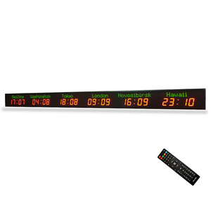 [Personnalisation] LED populaire Digital World Time Led Horloge Murale Hôtel/Aéroport/Centre Commercial/Gare Ferroviaire - Product Image 3