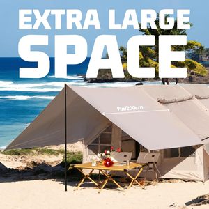 Carpa Inflable Doble Capa para 3-5 Personas (con Bomba) Incluye Toldo, Carpa Familiar Impermeable Premium para Glamping, Fácil de Instalar - Product Image 2