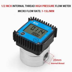 Cavitt K24 Micro Turbine <span class=keywords><strong>Flow</strong></span> <span class=keywords><strong>Meter</strong></span> Liquid Gear <span class=keywords><strong>Meter</strong></span> 1/2 Inch External Thread High Pressure Aluminum Alloy 1-15 L/min 20mm. - Product Image 2