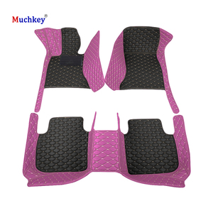 Muchkey khâu kép thảm da Phụ Kiện Xe thảm thảm sang trọng nối tầng Liners thiết kế đặc biệt thảm sàn xe - Product Image 5