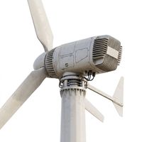 Éolienne à axe horizontal robuste GWS-20KW, démarrage à 2,5 m/s, 3 pales en PRV, acier moulé sous pression, 680 kg, PMSM, 220V/380V, IP54, 20 m/s de vitesse du vent