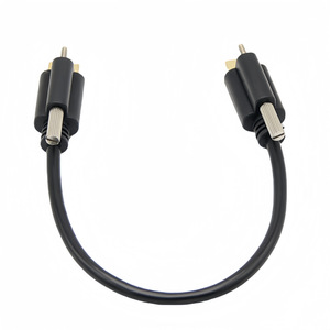 HDMI 2.0 Male To Male <b>Cable</b> <b>With</b> Locking Screws 4K 60Hz High Definition Audio Video Connector Copper Wire Gold Plated - Product Image 2