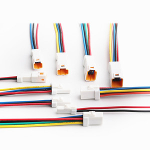 2-8Pin Cara JWPF 0.7MM Otomotif Tahan Air Kabel Konektor Kawat Harness Soket Pria Wanita Butt Plug untuk JST-02T - Product Image 1