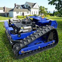Robot pemotong rumput kendali jarak jauh bensin kustom pemotong rumput untuk kebun 500mm industri Golf halaman pertanian