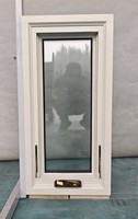 Bardage classique en bois et aluminium Fenêtre à battant composite Triple verre trempé Manivelle Fenêtre résidentielle à battant