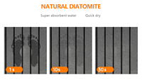 Tapis de bain pliable écologique en pierre, antidérapant, en terre de diatomée, moderne, super absorbant