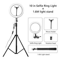 Lampe Annulaire LED Dimmable de 26cm/10 Pouces pour Vidéo en Direct, Selfie et Photographie