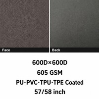 Tissu Oxford enduit de Cordura cationique OEKO-TEX 600D écologique, résistant aux déchirures, en polyester, pour tentes et sacs d'extérieur