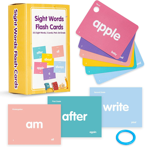 Enfants âgés de <span class=keywords><strong>3</strong></span> à 8 mots de vue Flashcards pour cartes d'affirmation préscolaires imprimant les deux côtés cartes à <span class=keywords><strong>jouer</strong></span> imprimées personnalisées - Product Image 1