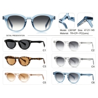 Lunettes de soleil 2026TR en gros, monture transparente à motif ambre, ultra légères, multicolores, monture de lunettes de soleil tendance
