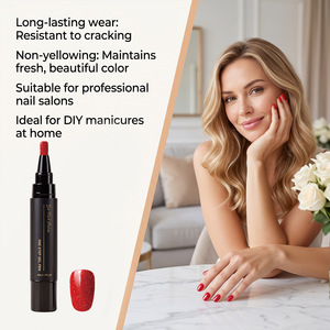 Stylo de vernis à ongles en <span class=keywords><strong>gel</strong></span> en une seule étape, couleur vibrante, longue tenue, application facile, portable, manucure DIY à domicile, simple, capacité de 5 ml - Product Image 4