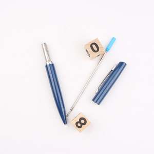 Stylo bille Empire bleu foncé de haute qualité, largeur d'écriture 1,0 mm, pour le bureau ou comme cadeau de Noël, avec logo personnalisé - Product Image 6