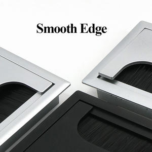 Œillets de câble carrés en plastique rabattables avec brosse pour <span class=keywords><strong>bureau</strong></span> à domicile, hôtel, hôpital, appartement, ordinateur - Product Image 4