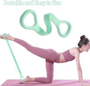 Bande élastique en forme de 8, souple et résistante, outil d'étirement de yoga pour femmes, pour exercices à domicile des dos, des jambes et des épaules - Product Image 6