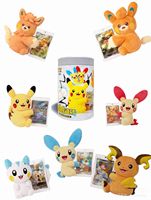 Nouvel Arrivage – Peluche Pokémon Originale Cheeks Plush Toy avec Boîte Cadeau Présentoir de Cartes et Boîte Mystère Incluant 151 Boosters