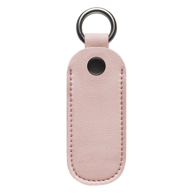 Custom Logo Colorful USB Flash Drive Case Mini Anti-lost Leather Keychain U Disk Protective Cover Portable USB Storage Pouch