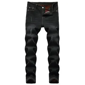 All'ingrosso autunno inverno di alta qualità Plus Size Jeans Stretch Youth Fashion pantaloni da uomo Jeans Denim