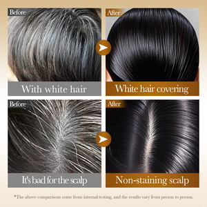 Oem sadoer thiên nhiên thực vật hữu cơ tóc đen che màu xám tóc nhuộm màu bong bóng Thuốc nhuộm tóc dầu gội đầu - Product Image 6