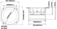 (4-022) Speaker Super Bass 4 Inci Sub Woofer Horn Speaker Subwoofer 4 Inci untuk Audio Rumah