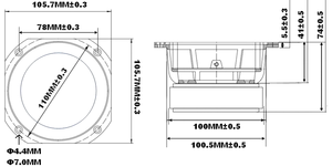(4-022) Altoparlanti Super Bass Subwoofer a Tromba da 4 Pollici Altoparlante Subwoofer da 4 Pollici per Home Audio - Product Image 4