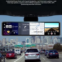 Cámara de Retroceso con Pantalla Táctil de 12 Pulgadas, Android 4G, Doble Lente 1080P, GPS y Detector de Radar