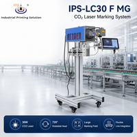 Máquina de Marcado Láser de CO2 IPS-LC30 F MG 30W de Integración Flexible para Codificación de Botellas de Agua y Bebidas