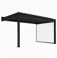 Pavillon d'extérieur OEM 3x3m/3x4m à quatre poteaux en aluminium extrudé 6063-T6, étanche, pour jardin, hôtel, terrasse, Europe