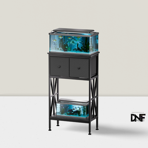 Support d'<span class=keywords><strong>aquarium</strong></span> de bureau à domicile noir robuste support de réservoir de poissons avec armoire de rangement de prise de courant tortue réservoir Reptile Terrarium - Product Image 1