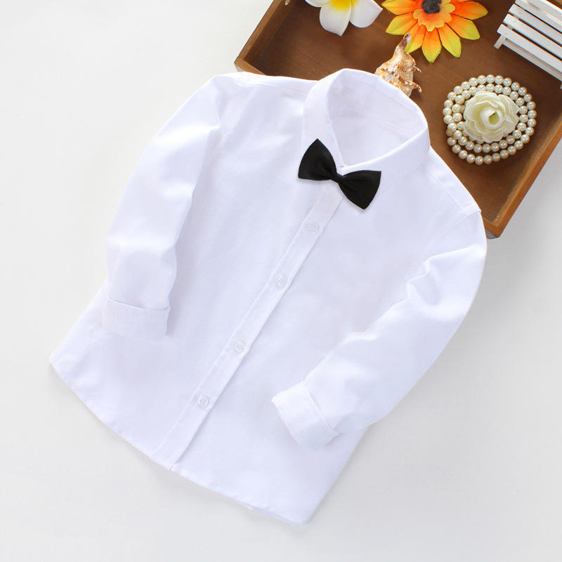 White = long sleeve [black bow tie]]