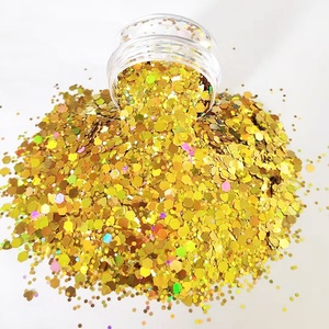 <span class=keywords><strong>Glitter</strong></span> Esagonale <span class=keywords><strong>Oro</strong></span> 3mm in PET Ecologico da 1kg per Unghie e Bicchieri - Ingrosso Fabbrica Cosmetici Bellezza Natale - Product Image 2