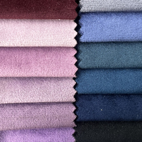 Nouveau produit, tissu en peluche de luxe, écologique, tissu d'ameublement en polaire respirant, 190GSM, résistant aux taches, tricoté uni pour tissu de canapé