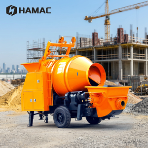 HAMAC Bombas de Concreto Móviles Portátiles Pequeñas, Mezcladora de Concreto Montada en Remolque, Motor de 4 kW, Capacidad de Descarga de 350L, 1 Año de Garantía - Product Image 3