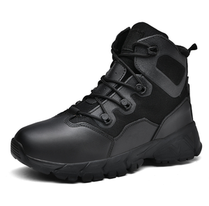 Bottes tactiques imperméables noires TSB105 HBPT10 avec fermeture éclair latérale, haute qualité pour des activités spéciales confortables et en plein air - Product Image 6