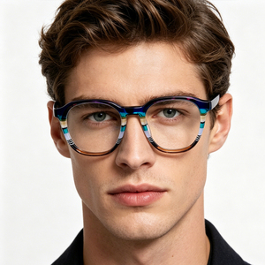 Lunettes sur mesure pour hommes, lunettes <span class=keywords><strong>de</strong></span> créateur tendance, montures rétro en acétate 2026, montures <span class=keywords><strong>de</strong></span> lunettes en plastique - Product Image 1