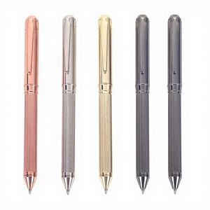 Stylo Gel Métallique Personnalisé en Gros, Encre Bleue Dorée, Pointe de 0,7 mm, Non Effaçable, Logo d'Entreprise Imprimable, Cadeau Publicitaire - Product Image 1