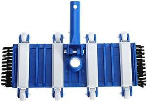 Tête d'aspirateur <span class=keywords><strong>de</strong></span> <span class=keywords><strong>piscine</strong></span> en plastique écologique robuste <span class=keywords><strong>de</strong></span> 14 pouces, brosses latérales inférieures, conception flexible lestée, poignée en aluminium, lithium - Product Image 6