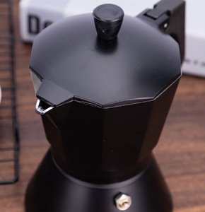 <span class=keywords><strong>Cafetière</strong></span> Moka en aluminium noir, style italien, octogonale, avec soupape de sécurité - Product Image 4