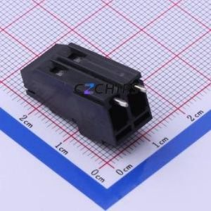 DB128H-5.08-2P-BK-S Screw Terminal Block Through hole Component (THT),P=5.08mm Connector 1x2P 5.08mm Black Through Hole - Product Image 1